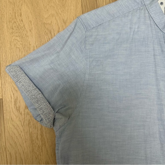 TED BAKER Grandad Collar Short Sleeve Shirt - Picture 5 of 10